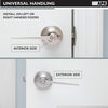 Ilyapa Privacy Door Lever for Bed/Bath - Contemporary, Satin Nickel Reversible Interior Keyless Turn Thumb Locking Door Leverset, Satin Nickel, 10 Pack