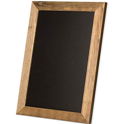 Ilyapa Rustic Wooden Magnetic Kitchen Chalkboard Sign - 18x22 Inch Brown Framed Hanging Chalk Board for Farmhouse Decor, Wedding, Restaurant & Home