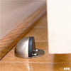 Floor Door Stop with Rubber Bumper 5 Pack, Satin Nickel - in Floor Mount Half Dome Door Stopper Set