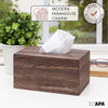 Ilyapa Wood Tissue Box Cover Rectangular - Rustic Farmhouse Wooden Tissue Holder