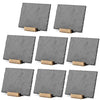 Mini Chalkboard Signs for Tables, 8 Pack - Rustic 5x6 Inch Small Slate Tabletop Chalk Boards with Wood Stands Set