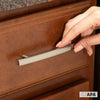 Satin Nickel Kitchen Cabinet Pulls - 3.75 Inch Hole Center Curved Pull Handle Bar - 25 Pack of Kitchen Cabinet Hardware