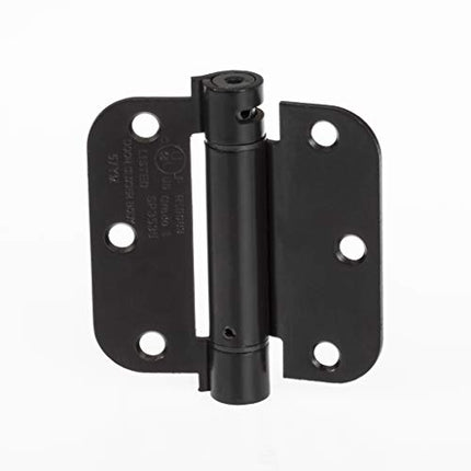 Self Closing Door Hinges, 2 Pack, Oil Rubbed Bronze - 3 1/2 x 3 1/2 Inch Interior Spring Hinges for Doors