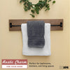 Ilyapa Wall Towel Rack for Bathroom - Rustic Barnwood & Black Metal Bar
