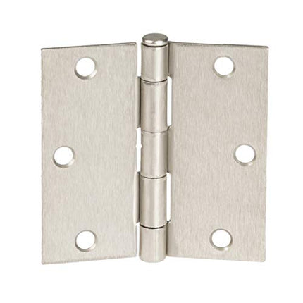 18 Pack of Door Hinges Satin Nickel - 3 ¬¨Œ© x 3 ¬¨Œ© Inch Square Interior Hinges for Doors