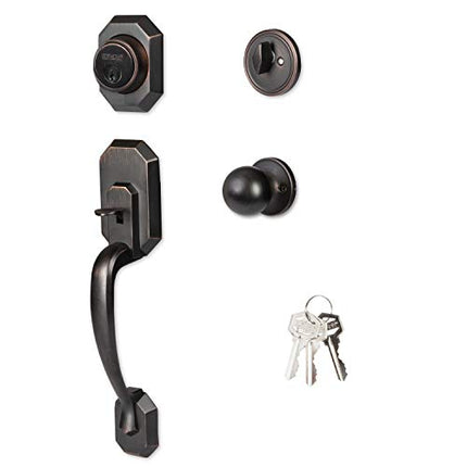 Ilyapa Front Entry Door Handle Set with Deadbolt - Heritage, Oil Rubbed Bronze