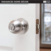 Interior Privacy Door Knobs, 10 Pack - Keyless Locking Ball-Satin Nickel Finish