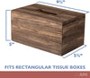 Ilyapa Wood Tissue Box Cover Rectangular - Rustic Farmhouse Wooden Tissue Holder