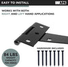 Ilyapa Heavy Duty Gate Hinges, 6 Pack - 12 Inch Outdoor T Strap Hinges for Barn Door, Shed or Wooden Fences