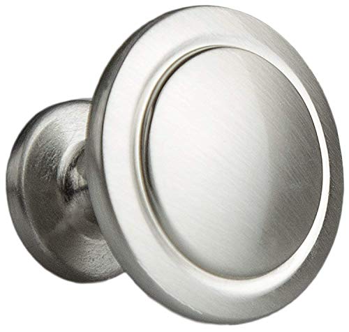 Satin Nickel Kitchen Cabinet Knobs - 1 1/4 Inch Round Drawer Handles - 5 Pack of Kitchen Cabinet Hardware