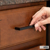 Black Cabinet Handles - 3 Inch Hole Center Modern Squared Drawer Pulls - 25 Pack of Kitchen Cabinet Hardware
