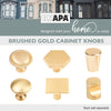 Ilyapa Brushed Gold Kitchen Cabinet Knobs - Round Braided Drawer Handles - 10 Pack of Kitchen Cabinet Hardware