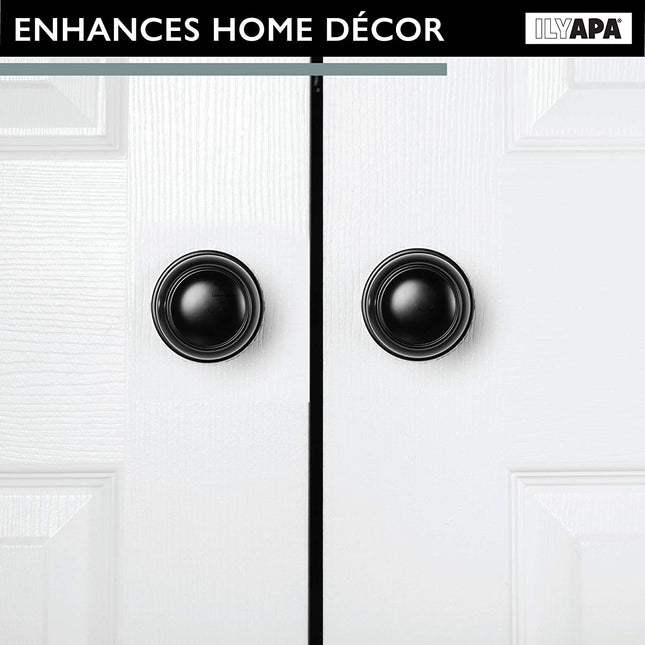 Decorative Non-Turning Dummy Door Knob Handle - Matte Black Finish