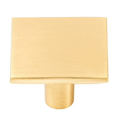 Ilyapa Brushed Gold Kitchen Cabinet Knobs - Square Drawer Handles - 25 ilyapa Ilyapa Brushed Gold Kitchen Cabinet Knobs - Square Drawer Handles - 25 ilyapa