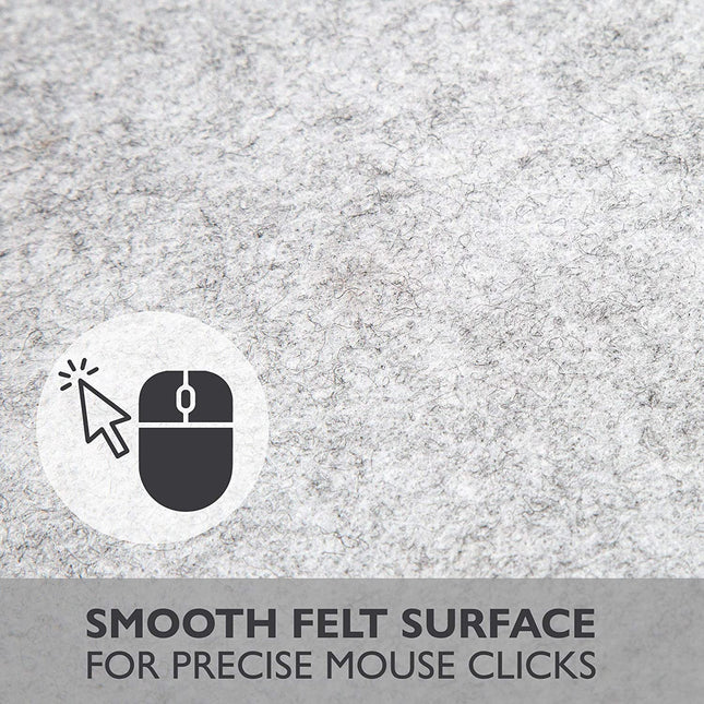 Felt Desk Pad, Gray Heather - 36 x 17 Inch Office Computer Mat for Desk