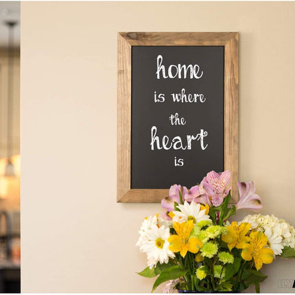 Rustic Wooden Magnetic Kitchen Chalkboard Sign - 12x16 Inch Brown Framed Hanging Chalk Board for Farmhouse Decor, Wedding, Restaurant & Home