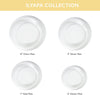 100 Premium Disposable Clear Plastic Plates for Dinner Party or Wedding - 9 Inch Fancy
