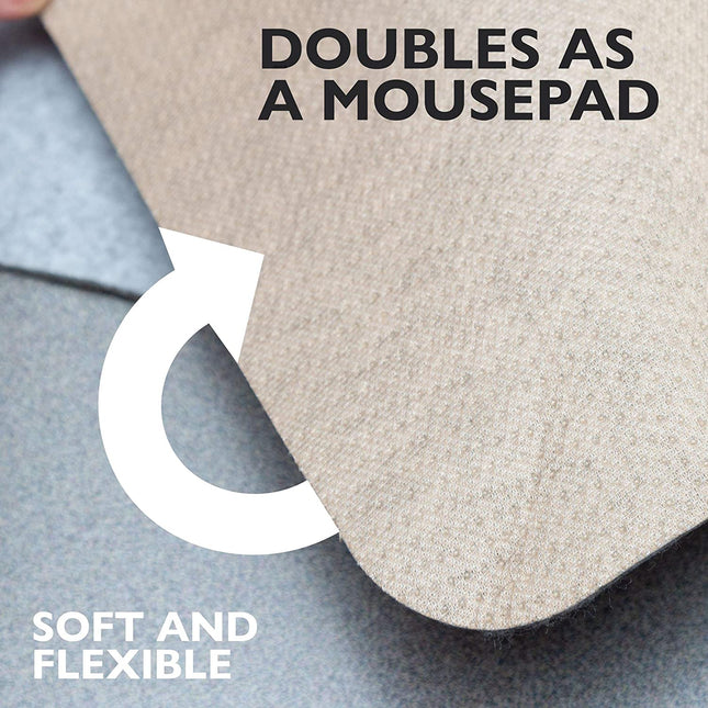 Felt Desk Pad, Gray Heather - 36 x 17 Inch Office Computer Mat for Desk