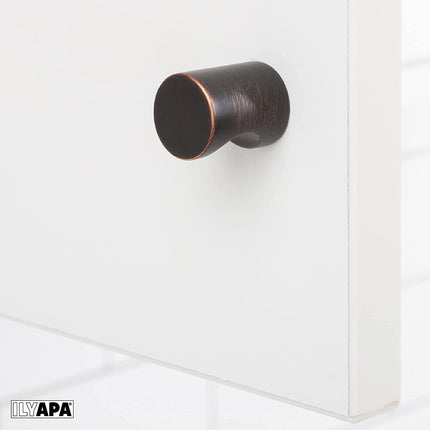 Oil Rubbed Bronze Kitchen Cabinet Knobs- Minimalist Cylindrical Whistle-10 Pack