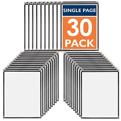 30 Pack of Menu Covers - Single Page, 2 View, Fits 8.5 x 11 Inch Paper - Restaurant Menu Covers