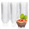 100 Mini Plastic Dessert Bowl with Spoons - 2.5 oz Dessert Shooters