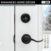 Entry Lever Door Handle Deadbolt Set - Keyed Alike Classic Design Black Finish (3 Pack)