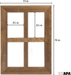 Ilyapa Window Frame Wall Decor 2 Pack - 11x15" Rustic Wood