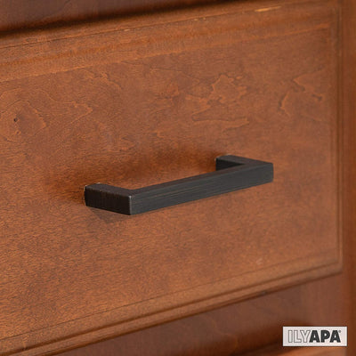Oil Rubbed Bronze Cabinet Handles - 3 Inch Hole Center Modern Squared Drawer Pulls - 25 Pack of Kitchen Cabinet Hardware