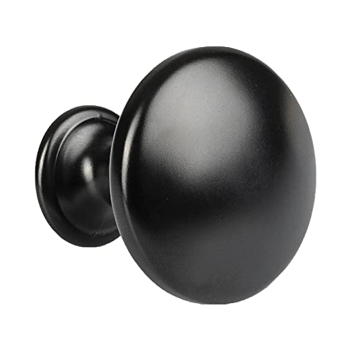 Ilyapa Matte Black Kitchen Cabinet Knobs -5 Pack of Round Kitchen Drawer Handles