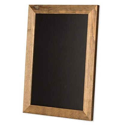 Rustic Wooden Magnetic Kitchen Chalkboard Sign - 12x16 Inch Brown Framed Hanging Chalk Board for Farmhouse Decor, Wedding, Restaurant & Home