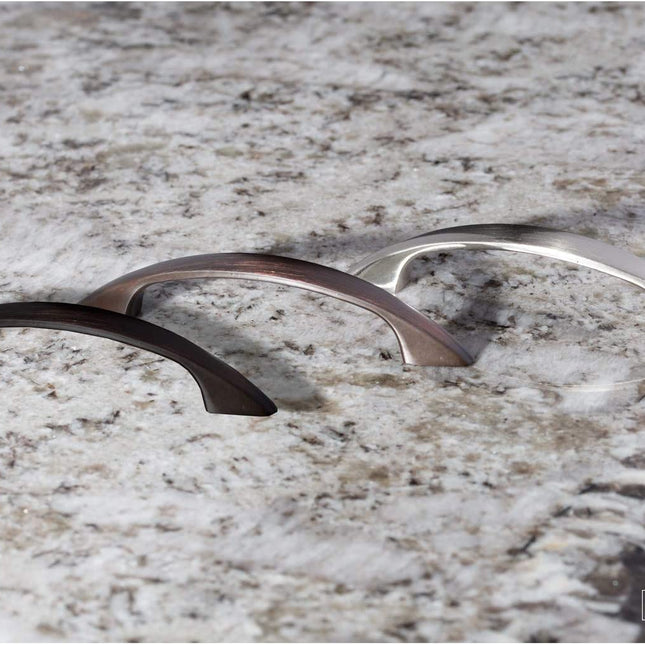 Oil Rubbed Bronze Kitchen Cabinet Pull Handles - 3 Inch Hole Center Handle Pulls - 5 Pack of Kitchen Cabinet Hardware