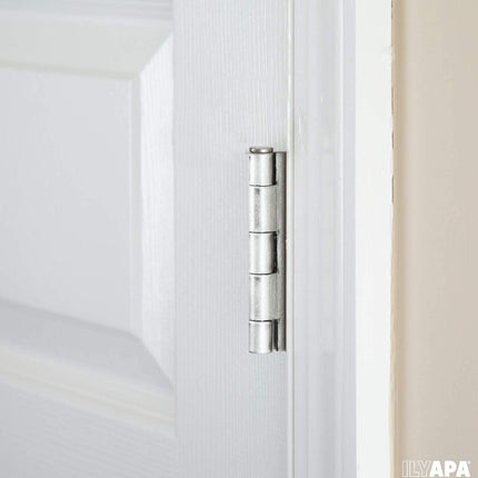 6 Pack of Door Hinges Satin Nickel - 3.5 x 3.5 Inch Interior Hinges for Doors Brushed Nickel with 5/8 Inch Radius Corners