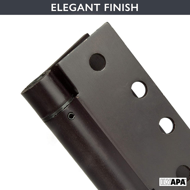 2 Pack of Self Closing Door Hinges Oil Rubbed Bronze - 4 x 4 Inch Square Interior Hinges for Doors