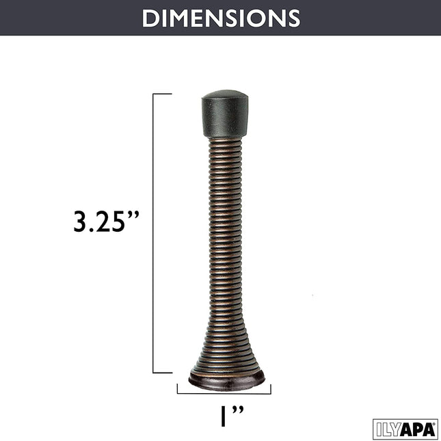 15 Pack Spring Door Stops, Oil Rubbed Bronze - 3 ¬¨¬∫ Inch Heavy Duty Door Stop - Traditional Spring Door Stop with Rubber Bumper