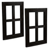 Ilyapa Window Frame Wall Decor 2 Pack - 11x15" Rustic Black Wood