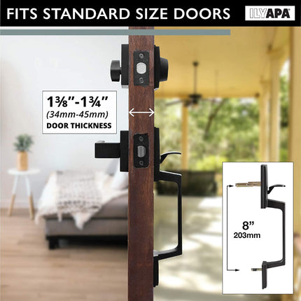 Modern Style Exterior Handle Set - Low Profile Contemporary Design - Oil Rubbed BronzeFinish