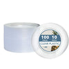 100 Premium Disposable Clear Plastic Plates - 10 Inch Fancy