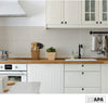 Flat Black Kitchen Cabinet Knobs - 1 1/4 Inch Round Drawer Handles - 10 Pack of Kitchen Cabinet Hardware