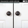Decorative Non-Turning Dummy Door Knob Handles - Improved Oil Rubbed Bronze Finish - (6 Pack)