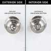 Interior Privacy Door knob - Keyless Locking Door Handles for Bedroom and Bathroom - Improved Satin Nickel Finish - (10 Pack)
