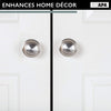 Decorative Non-Turning Dummy Door Knob Handles - Improved Satin Nickel Finish - (6 Pack)