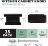 Ilyapa Oil Rubbed Bronze Kitchen Cabinet Knobs - Rectangle Drawer Handles - 25 Pack of Kitchen Cabinet Hardware