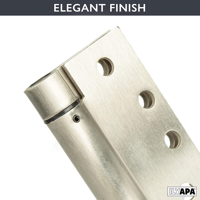2 Pack of Self Closing Door Hinges Satin Nickel - 4 x 4 Inch Square Interior Hinges for Doors