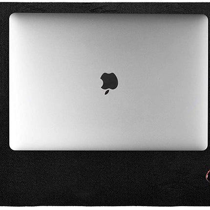 Felt Desk Pad, Black Heather - 36 x 17 Inch Office Computer Mat for Desk