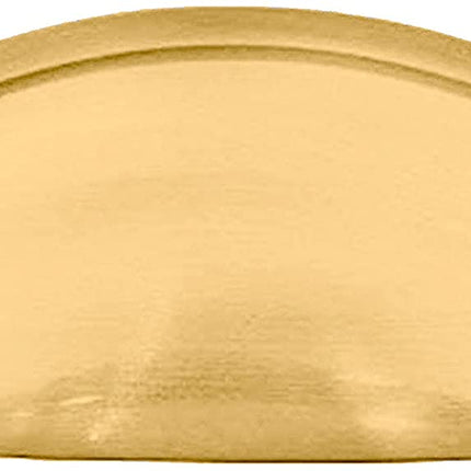 Ilyapa Brushed Gold Kitchen Cabinet Pulls - 3 Inch Hole Center Bin Cup Drawer Handles - 10 Pack of Kitchen Cabinet Hardware