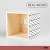 Ilyapa Wooden Tissue Box Cover, White Wood Chevron Design - Modern Printed White Wooden Tissue Holders