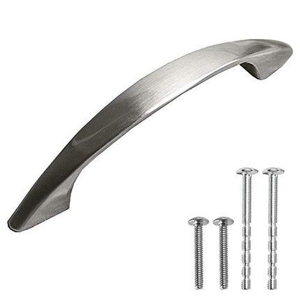 Satin Nickel Kitchen Cabinet Pull Handles - 3.75 Inch Hole Center Hole Center Handle Pulls - 25 Pack of Kitchen Cabinet Hardware