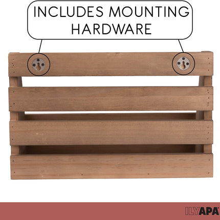 Ilyapa Rustic Wooden Key and Mail Holder - Wall Mounted