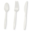 500 Piece Compostable Cutlery Set - 250 Forks, 150 Spoons & 100 Knives - Heavyweight Biodegradable Disposable Silverware for Party or Wedding