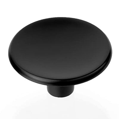 Ilyapa Modern Round Concave Cabinet Knob, Black 10 Pack 1 inch Kitchen Cabinet Knob Drawer Pull Handle Hardware